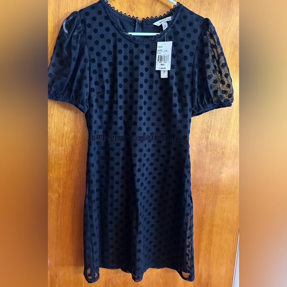 JCPenney Black Polka Dot Mini Dress